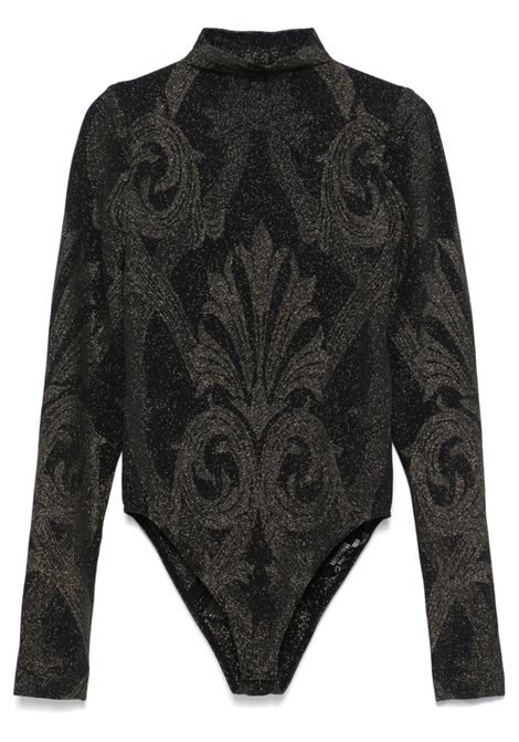 Body con effetto jacquard in nero Wolford x etro - donna WOLFORD X ETRO | 771147125